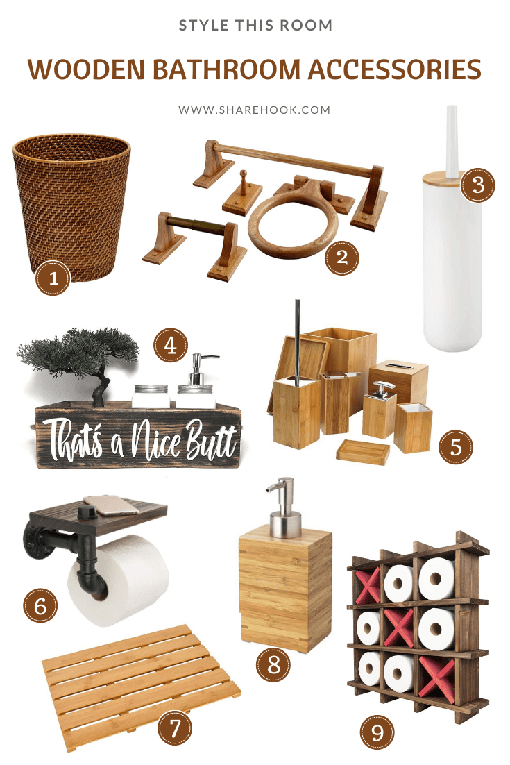 Wooden Bathroom Accessories Sharehook