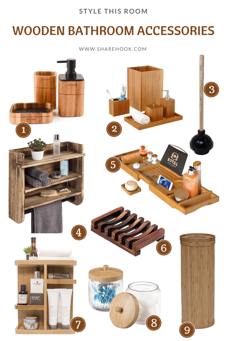Wooden Bathroom Accessories Sharehook