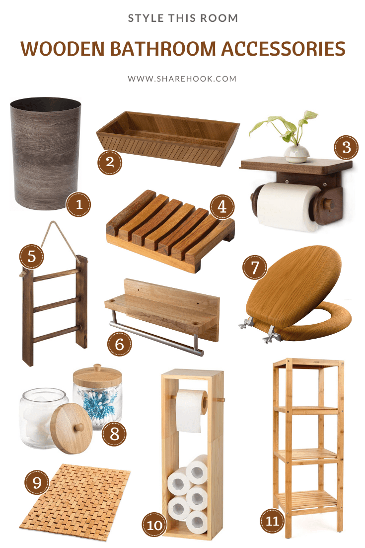 Wooden Bathroom Accessories Sharehook
