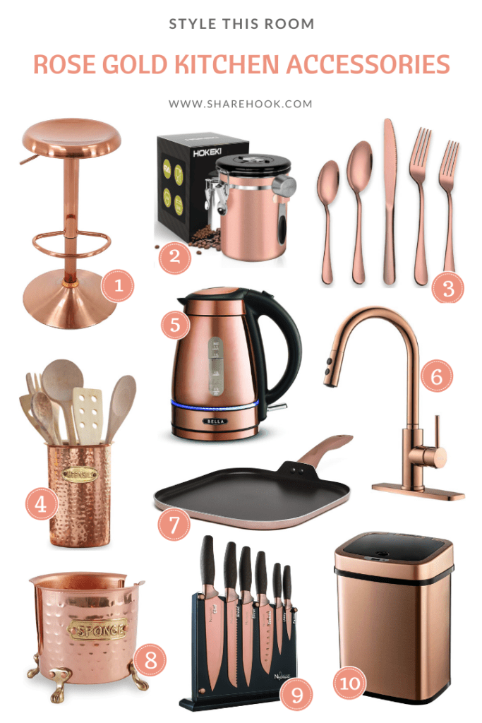 Rose Gold Kitchen Accessories Sharehook