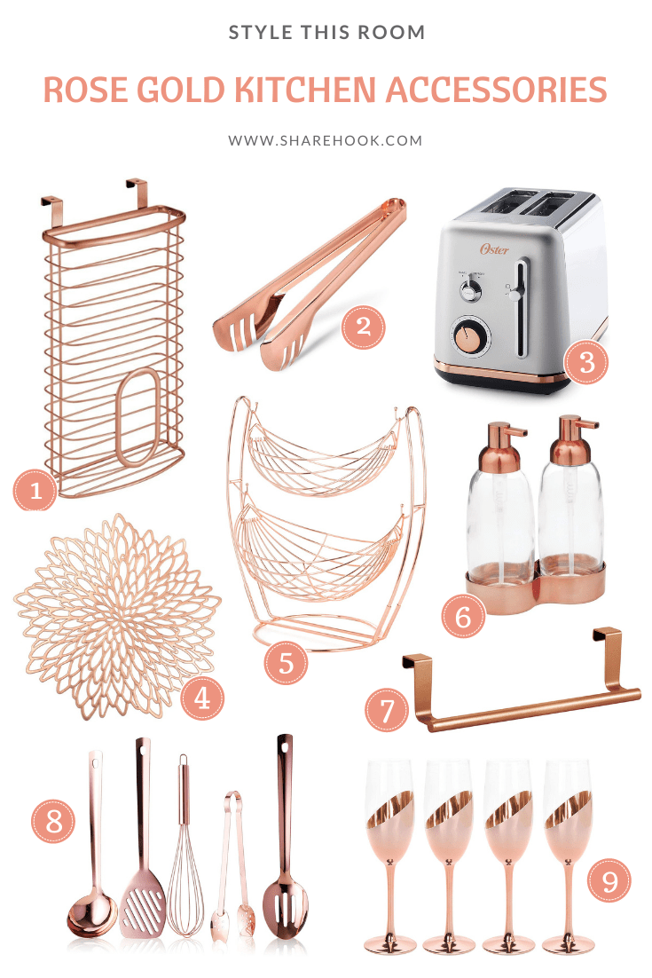 Rose Gold Kitchen Accessories Sharehook