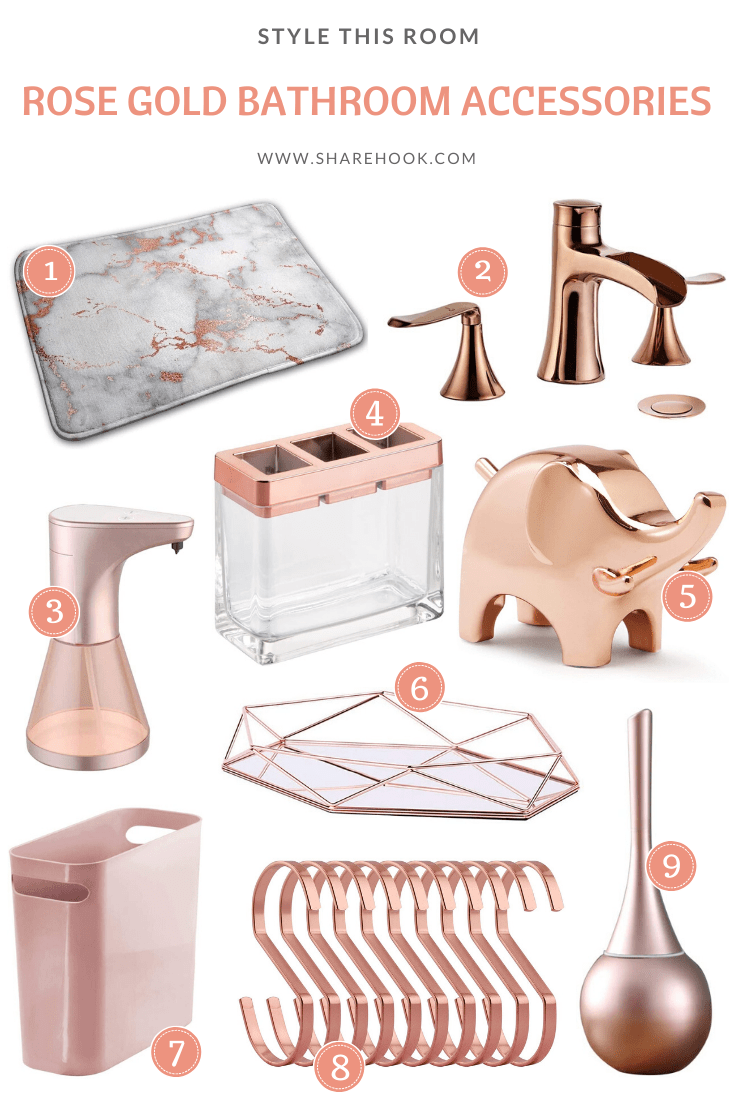 9 Classy Rose Gold Bathroom Accessories That You Will Love Sharehook