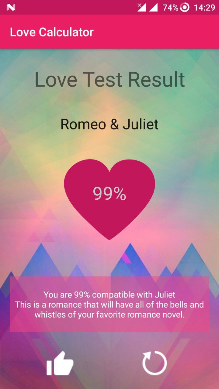 The Love Calculator App Love Messages