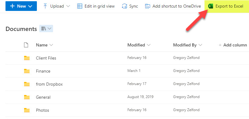 How to export a SharePoint document library to Excel | SharePoint 