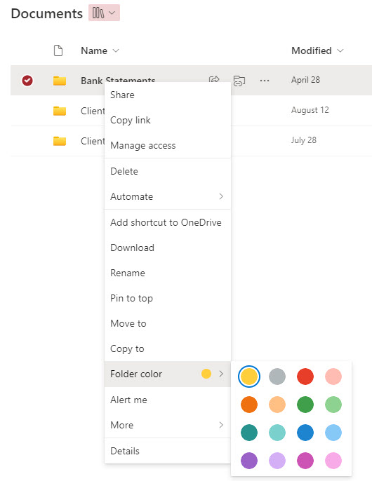 How to Color Code Folders in SharePoint and OneDrive SharePoint Maven