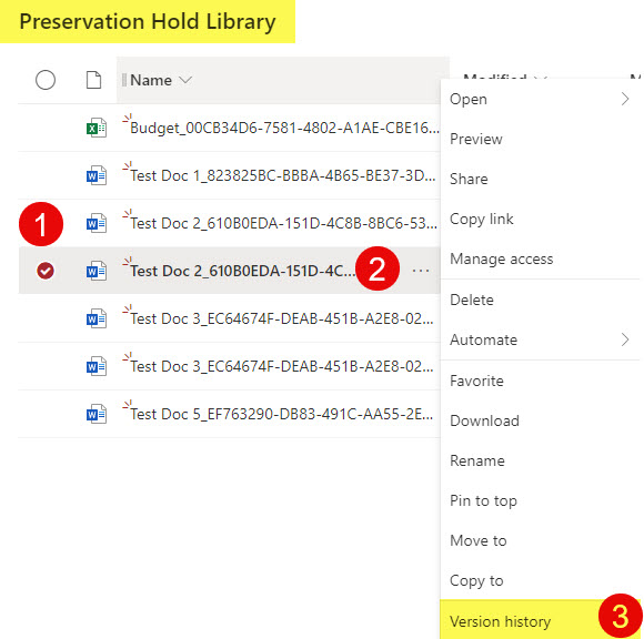 How Preservation Hold Library works in SharePoint and OneDrive