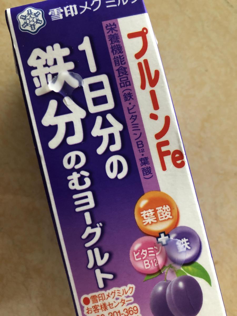 雪印 プルーンFe 1日分の鉄分 のむヨーグルトの商品ページ