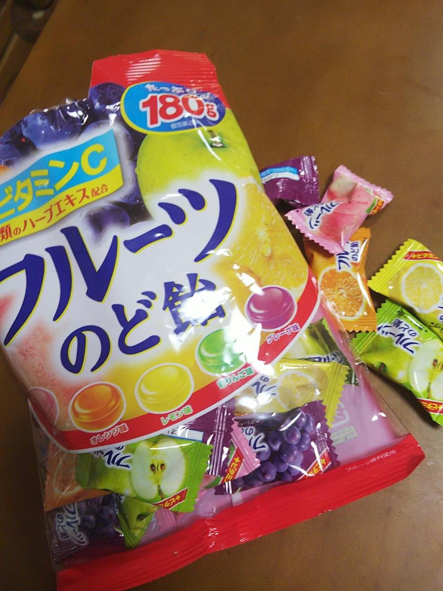 カバヤ フルーツのど飴の商品ページ