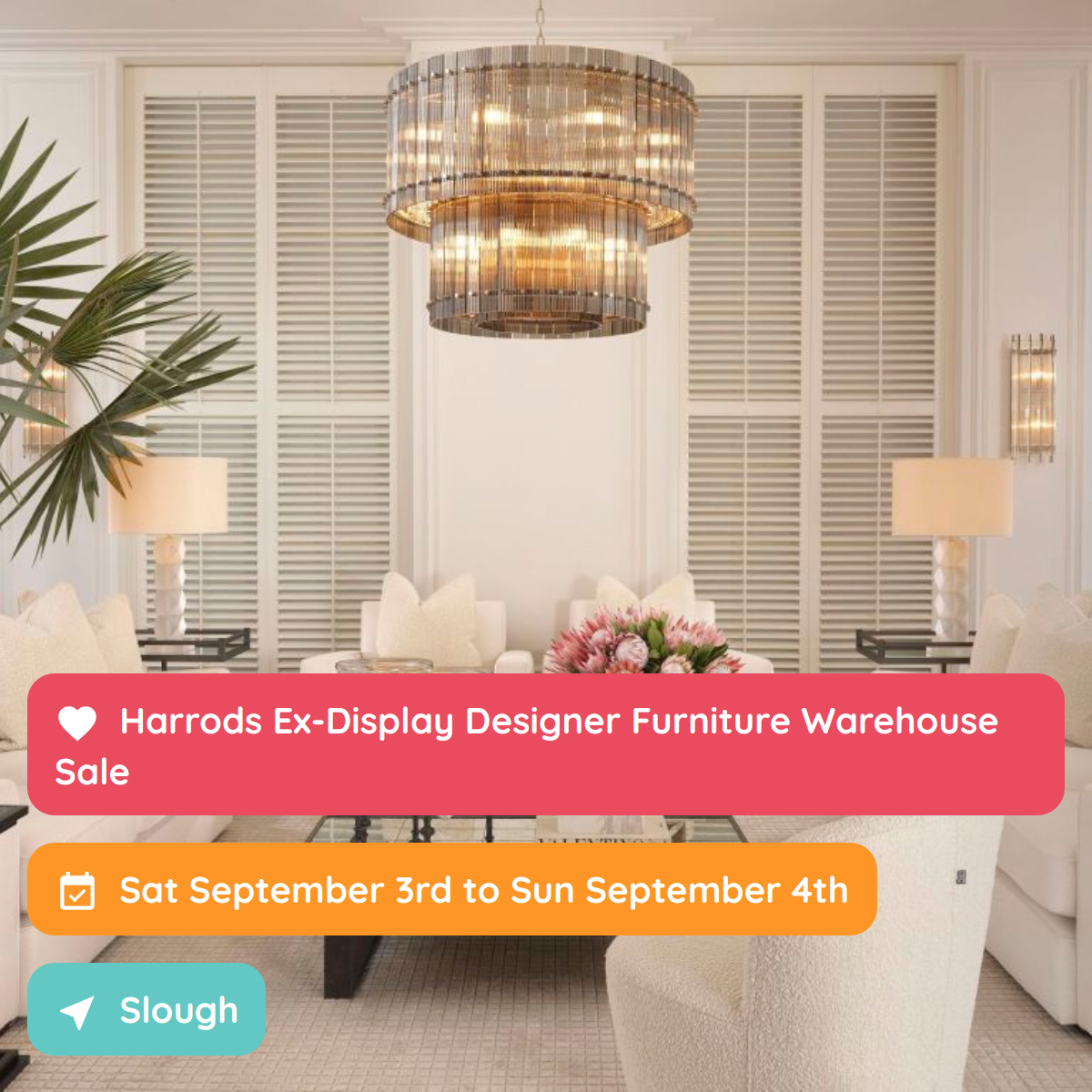 Harrods ExDisplay Designer Furniture Warehouse Sale, London, September