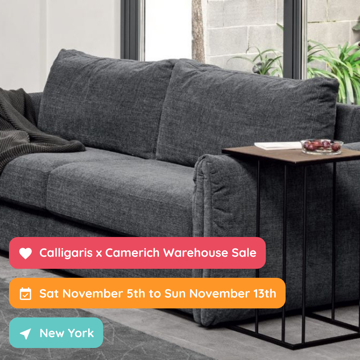 Calligaris x Camerich Warehouse Sale, New York, November 2022