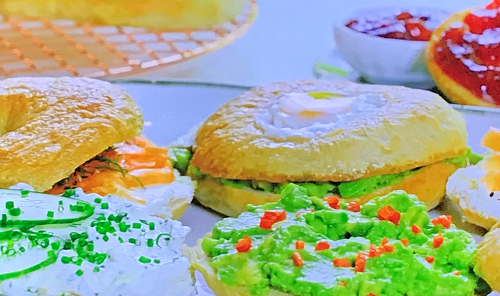 Juliet Sear's egg in a hole Bagel on Beautiful Baking with Juliet Sear