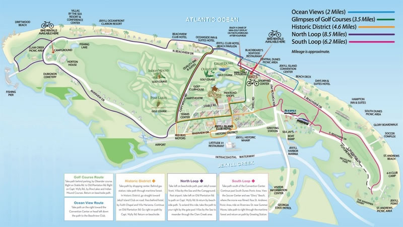 Jekyll Island Bike Trail Map Jekyll Island Bike Trails Sharing Horizons