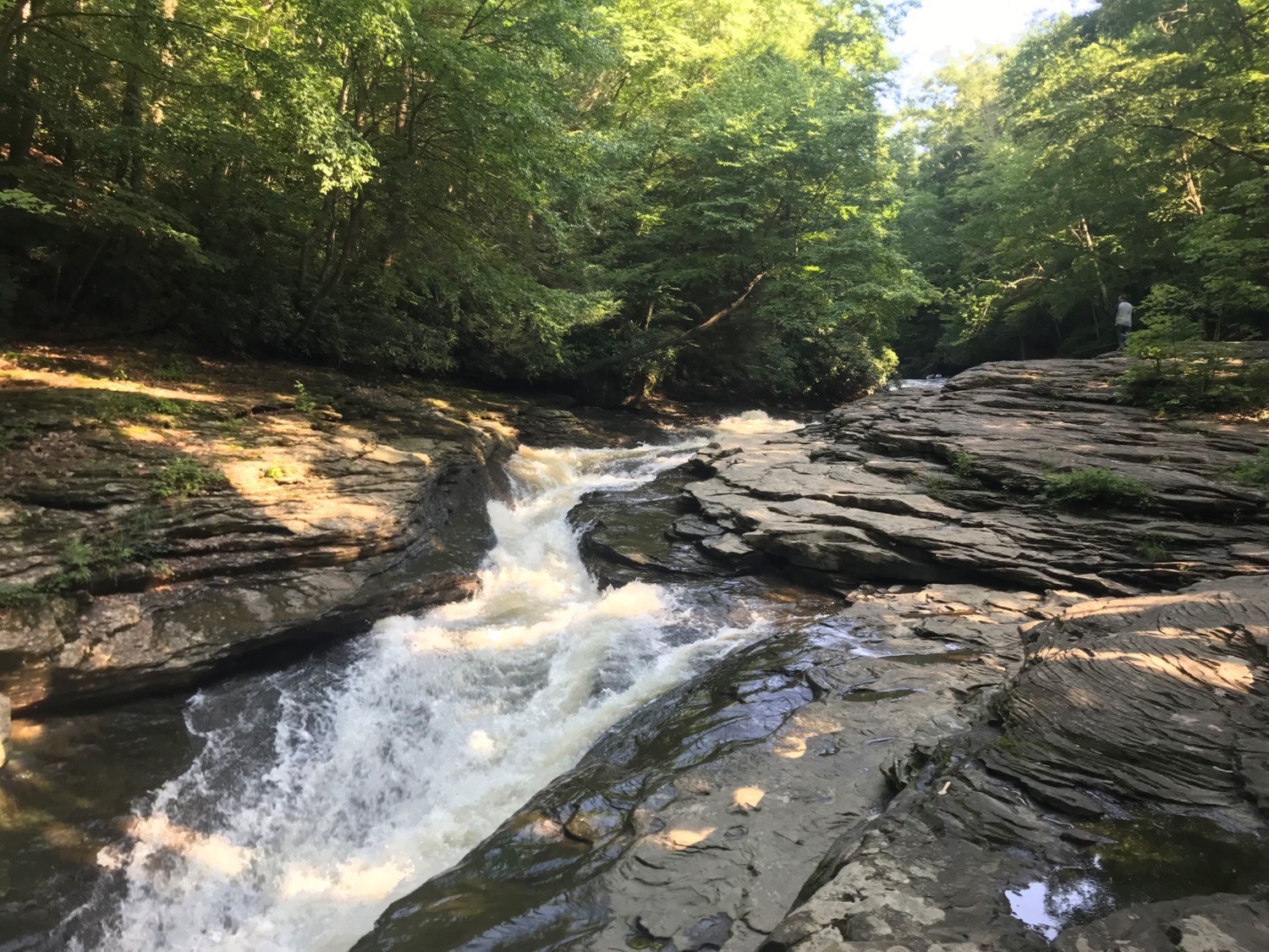 Cucumber Falls and Natural Water Slides at Ohiopyle Sharing Horizons
