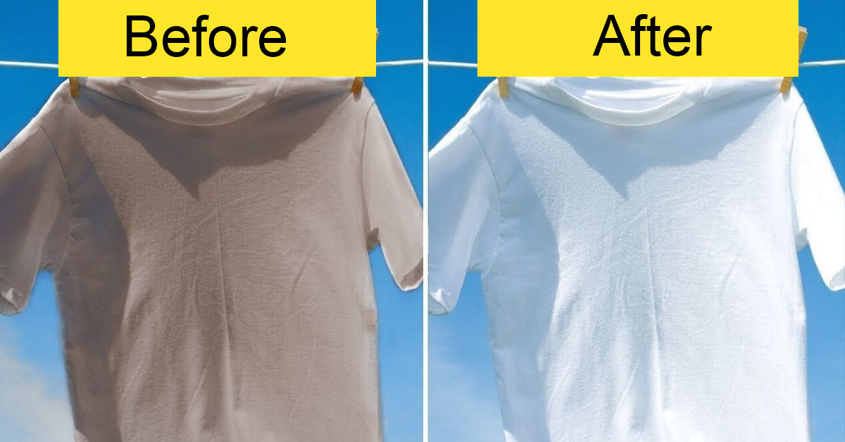 Tricks to remove yellow from white clothes without using bleach