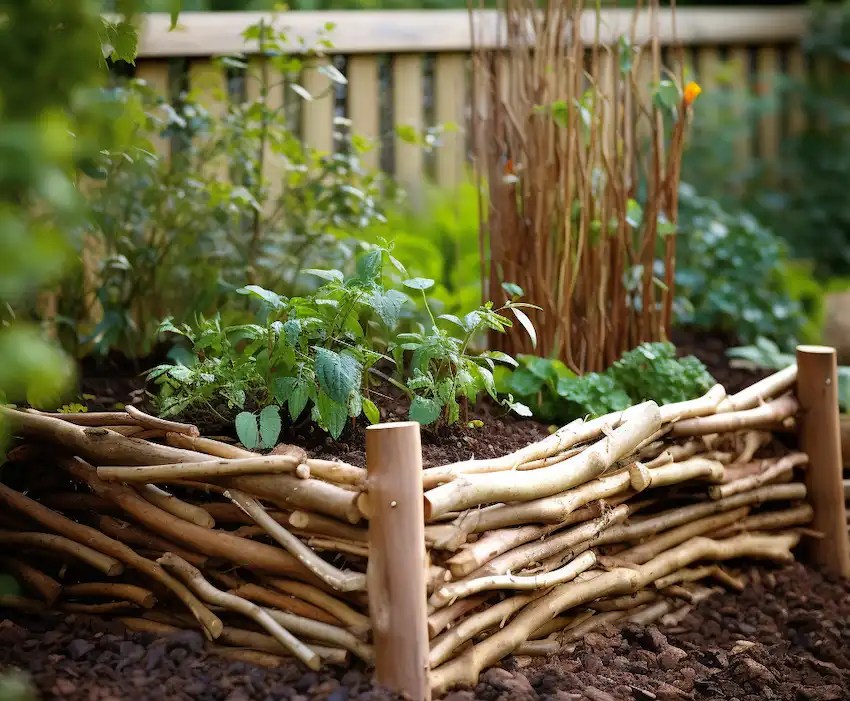 DIY Wattle Raised Garden Bed EcoFriendly & Rustic Backyard Project