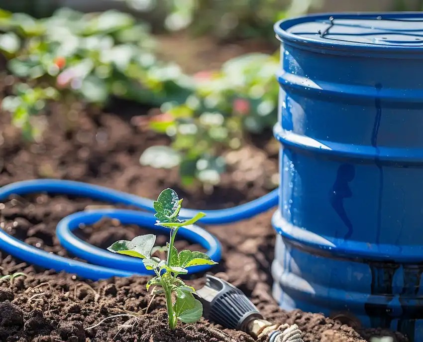 Creating an Efficient Drip Irrigation System with a Barrel and Hose