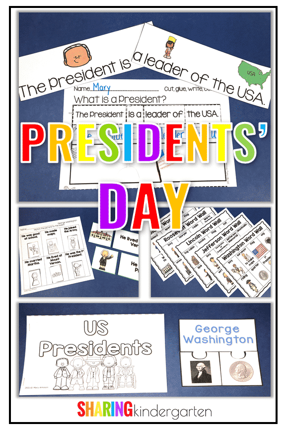 Presidents Day Activities for Kindergarten - Sharing Kindergarten