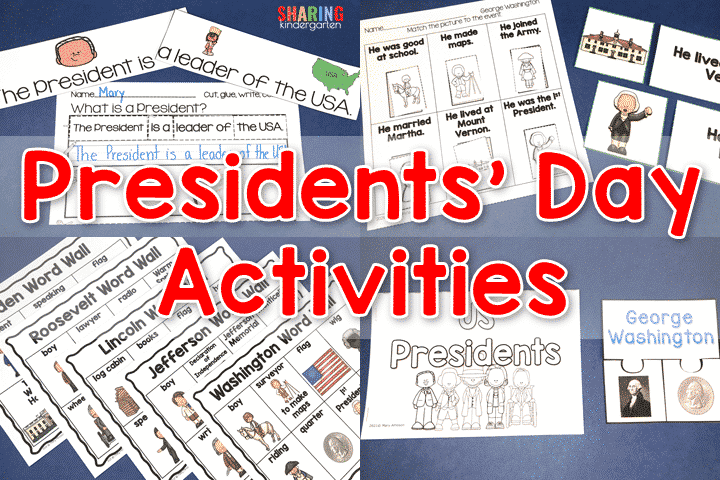 Presidents Day Activities for Kindergarten - Sharing Kindergarten