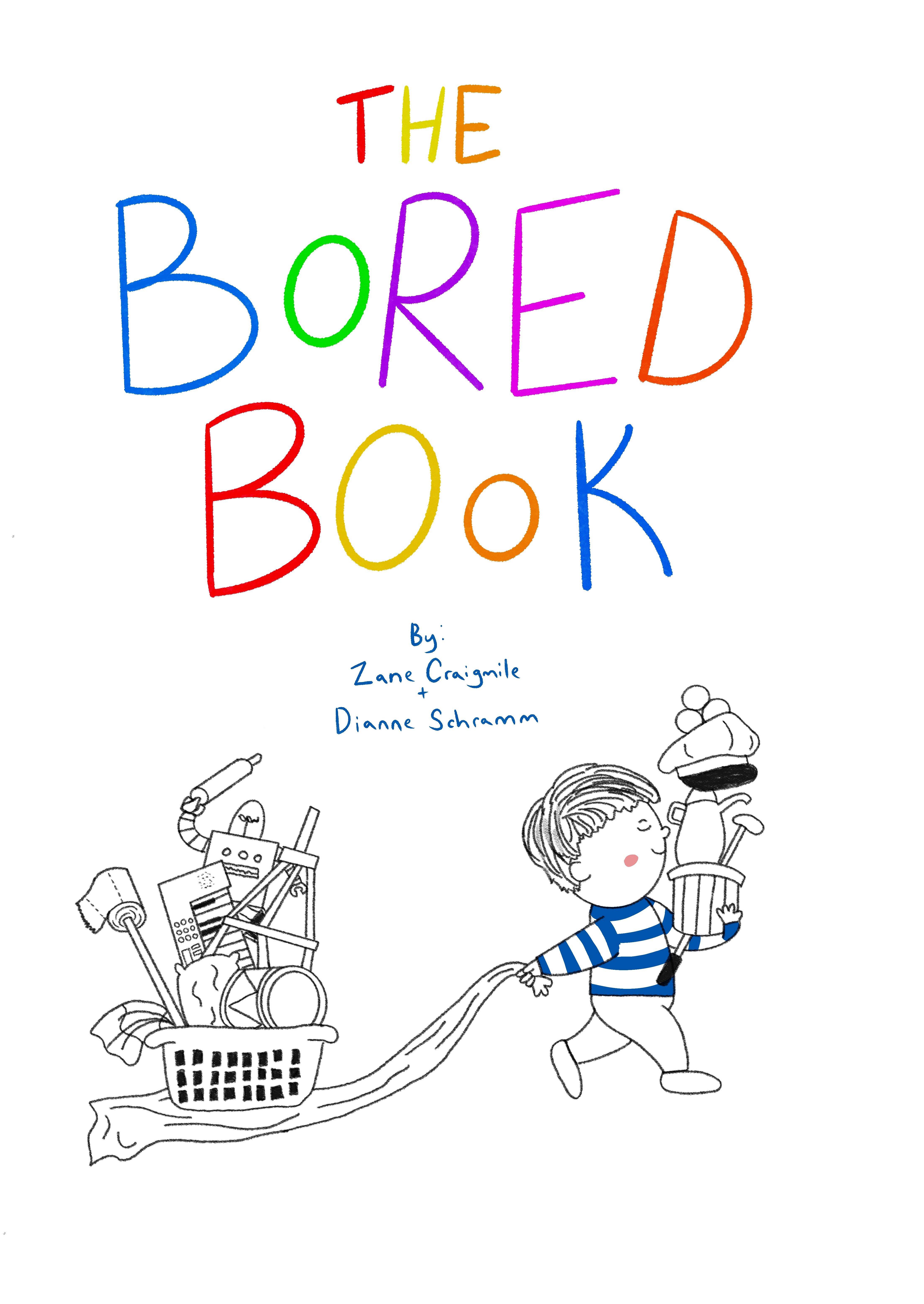 THE BORED BOOK for Kids sharing the stairs