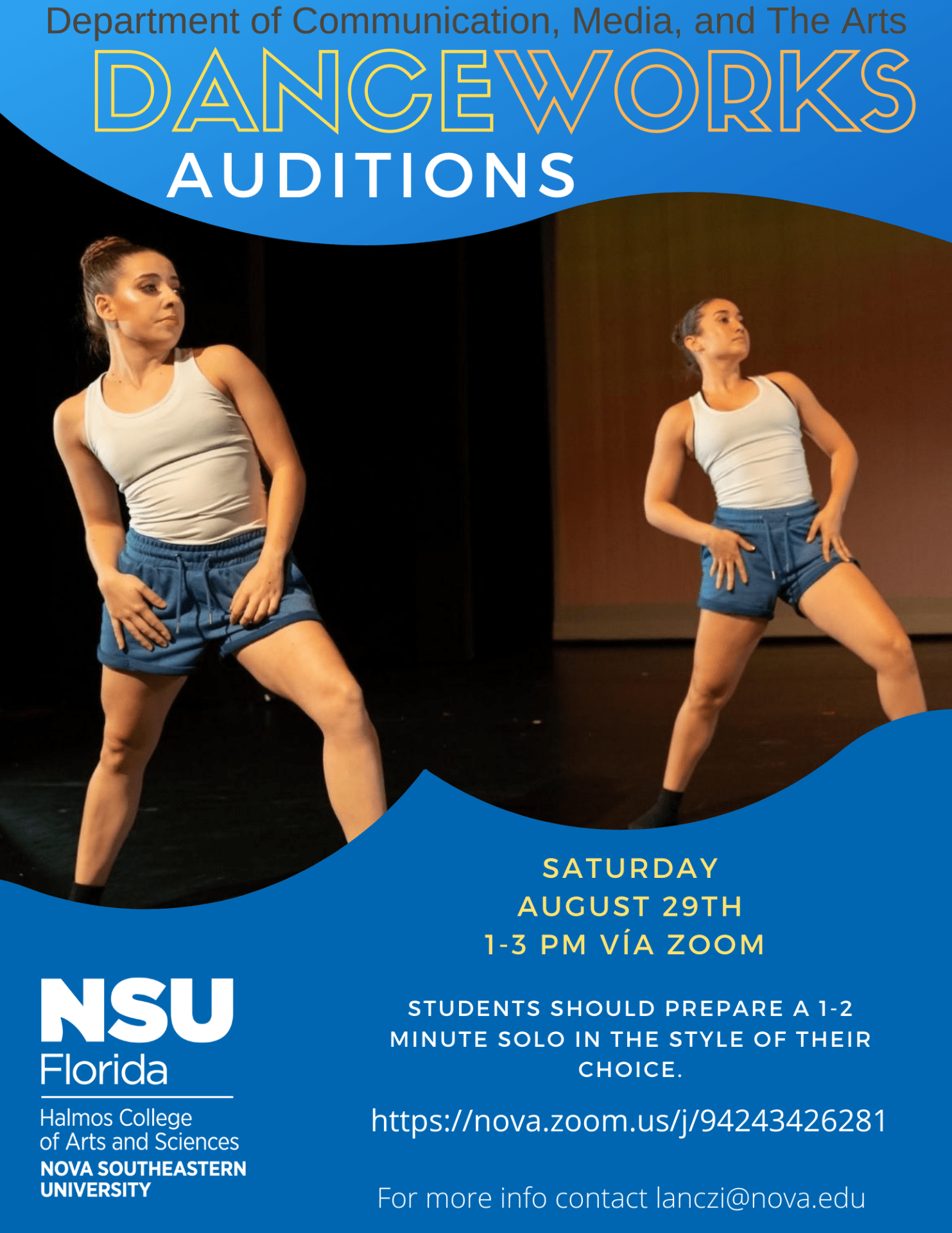 Dance Works Auditions (August 29) NSU SharkFINS