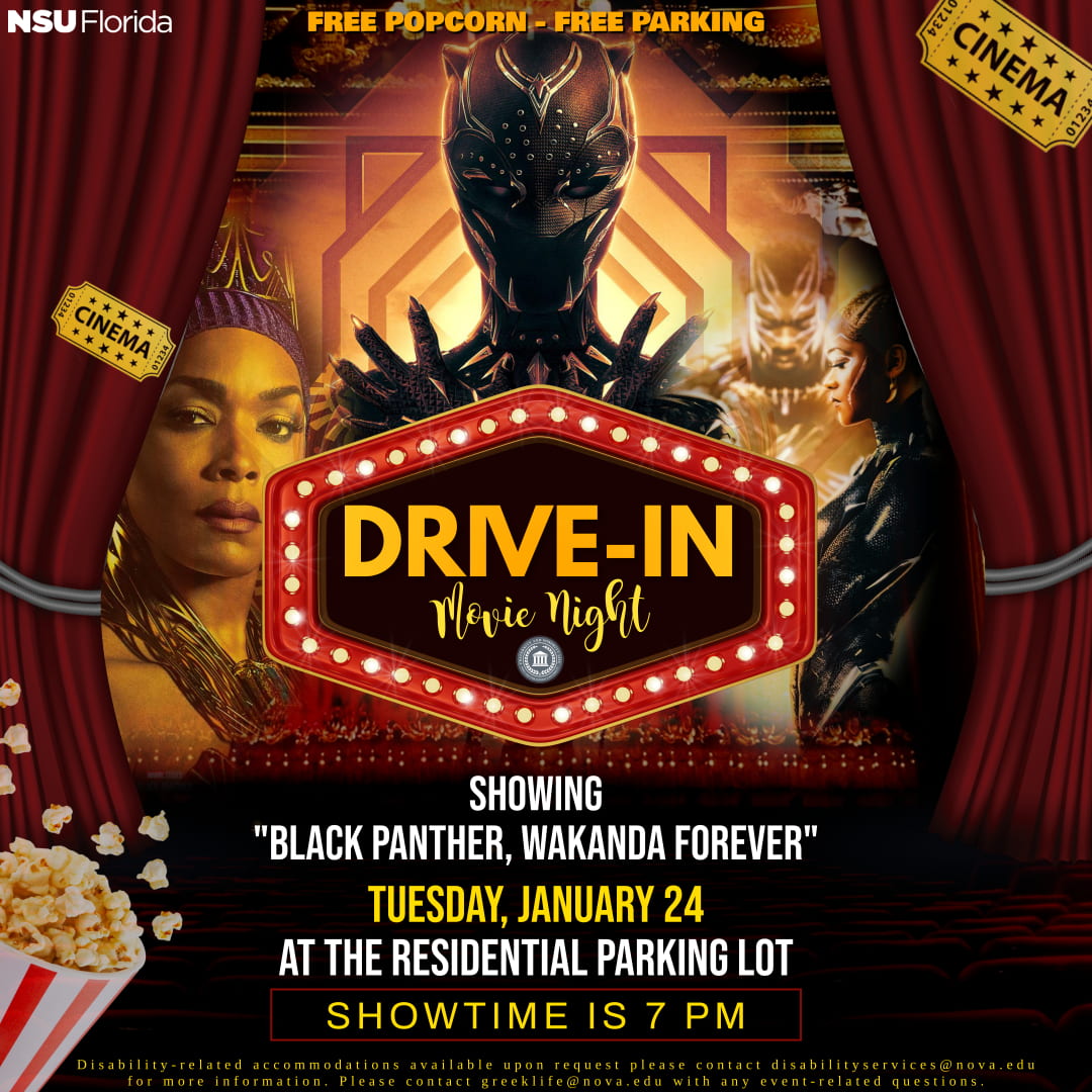 DriveIn Movie Night (Jan 24) NSU SharkFINS