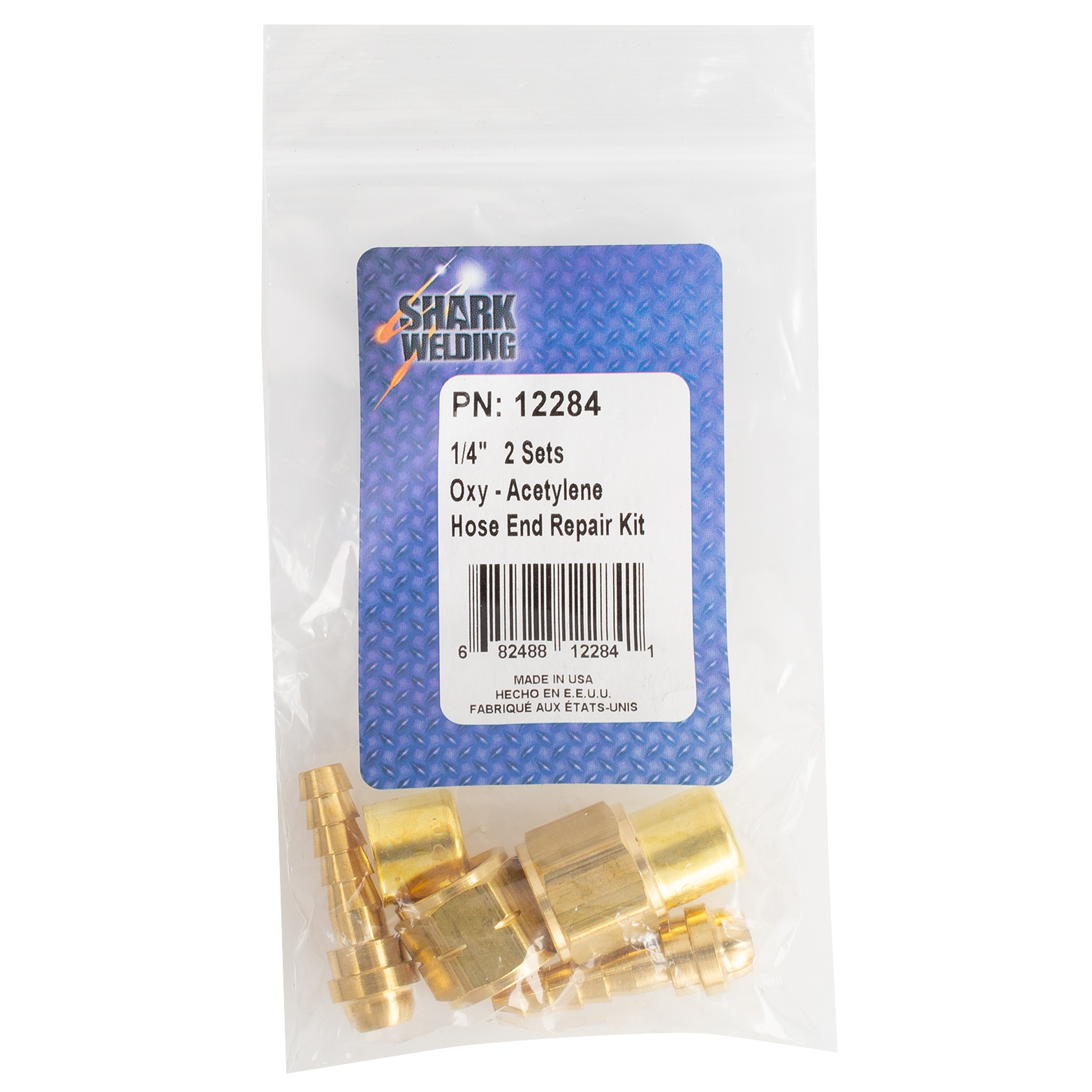 OxygenAcetylene Hose End Repair Kit 1/4" Shark Industries