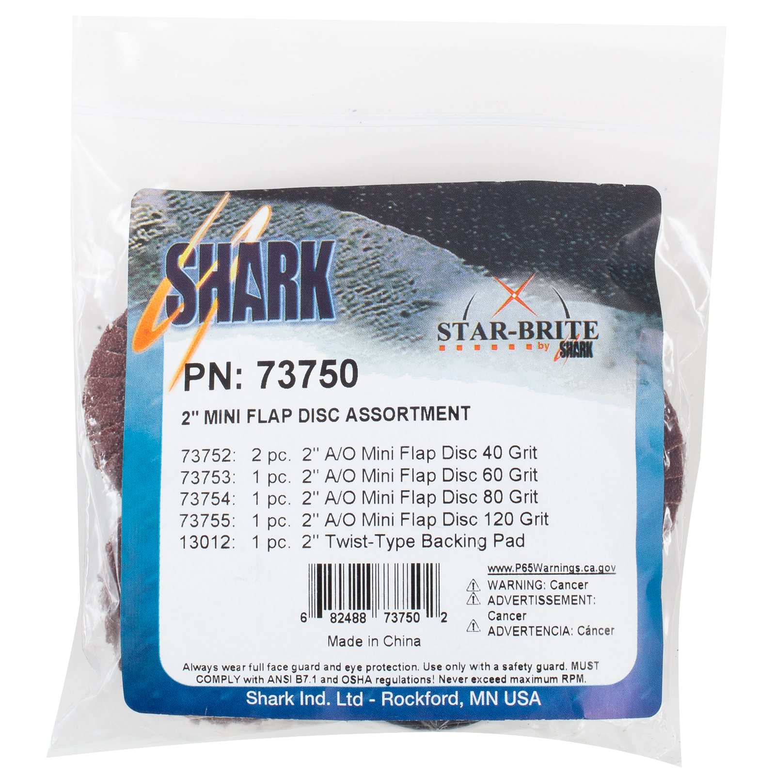 5 PC Mini Flap Disc Kit 2" with Holder Shark Industries