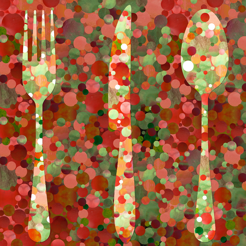 gourmet kitchen Abstract Art by Sharon Cummings