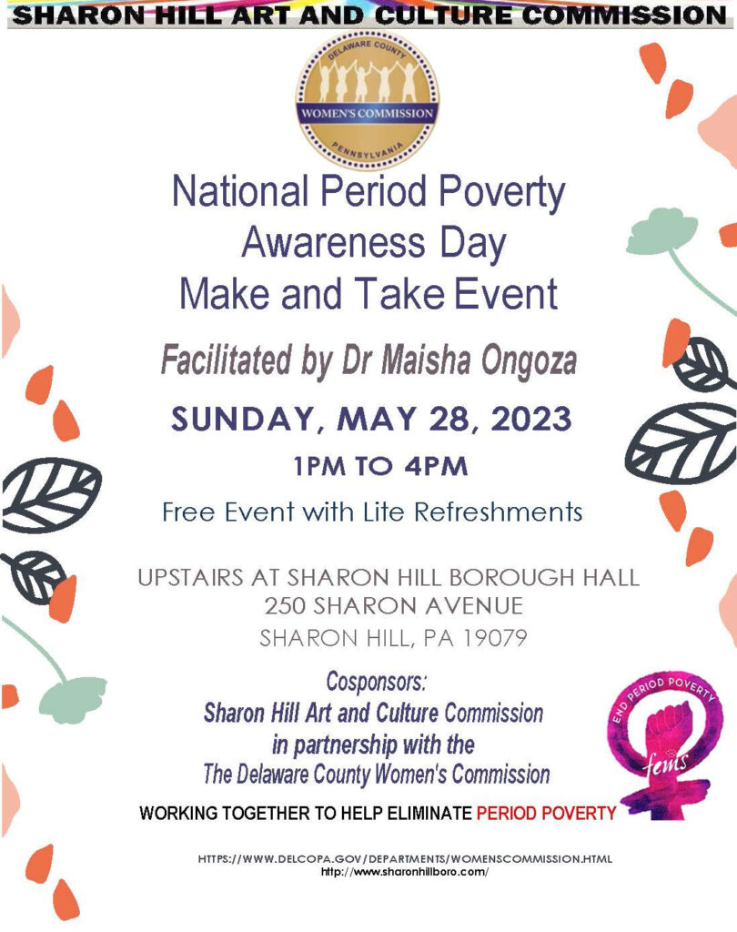 Period Poverty Awareness Event Sharon Hill Borough