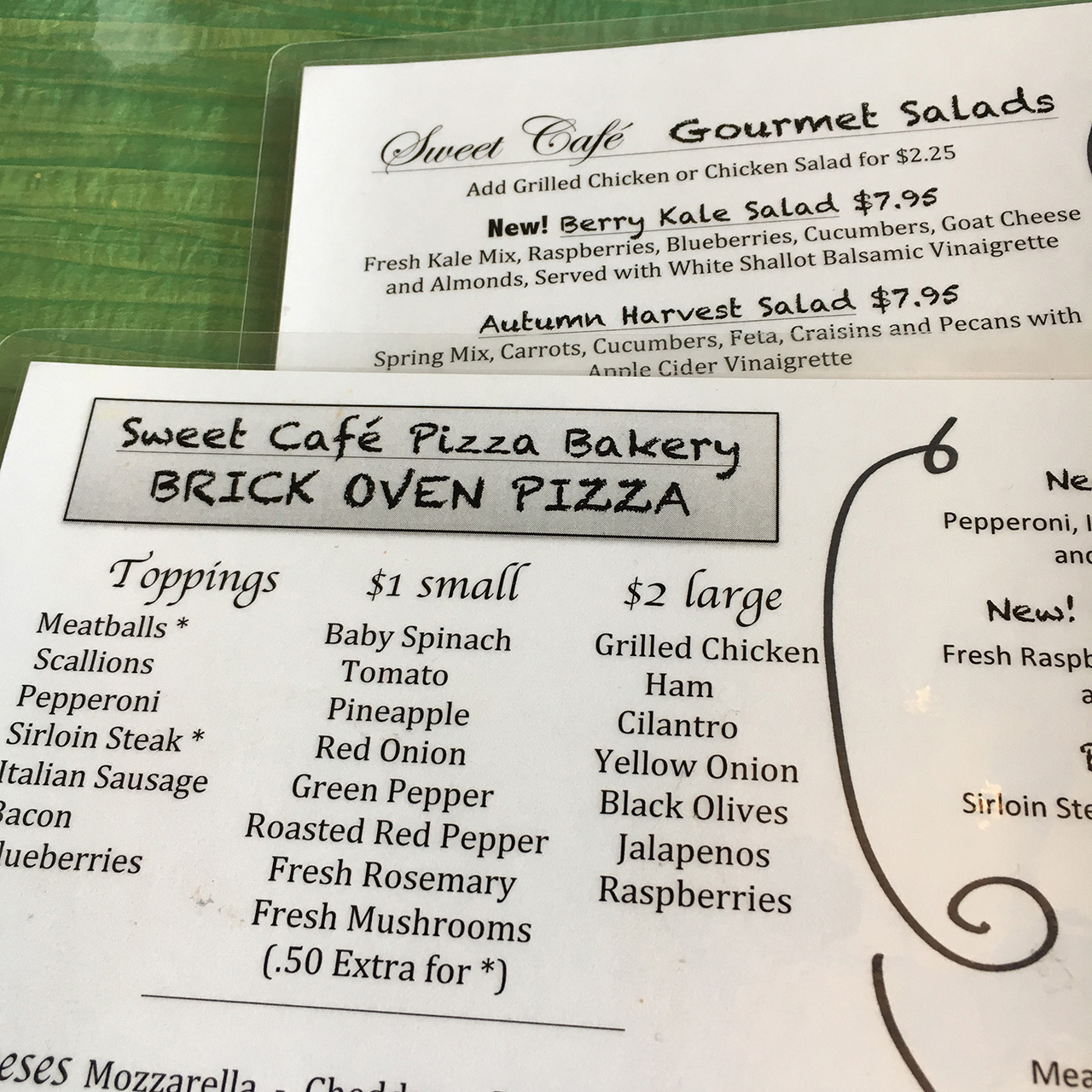 Sweet Cafe Menu Purple Rosemary