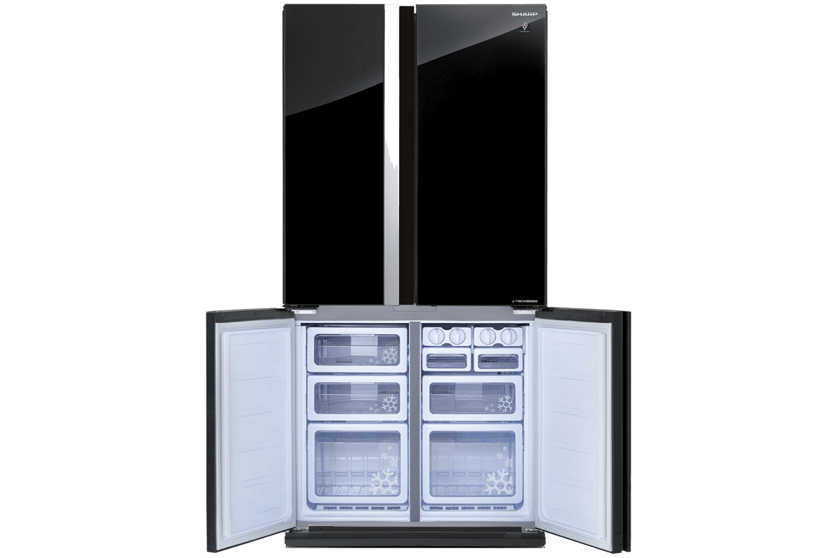 605L French Door Fridge Black Glass (SJXP676FGBK) Sharp Electronics