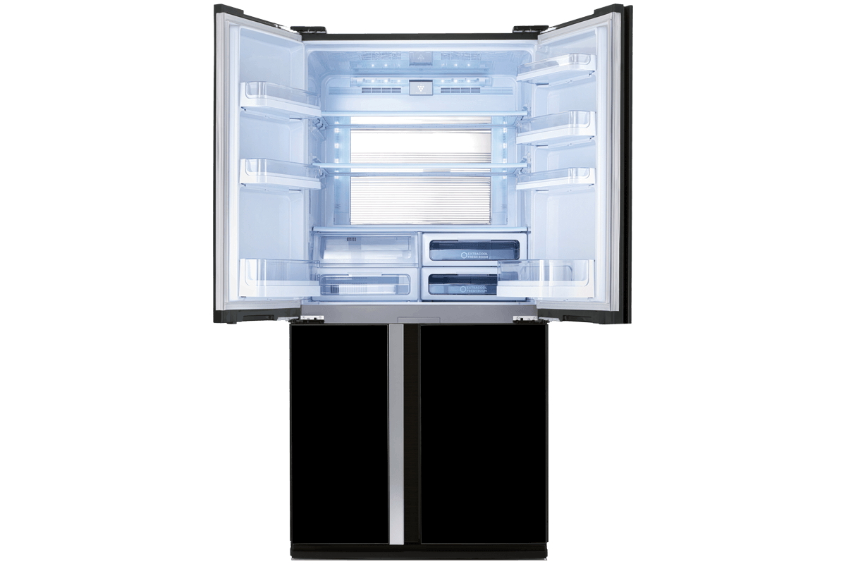 605L French Door Fridge Black Glass (SJXP676FGBK) Sharp Electronics