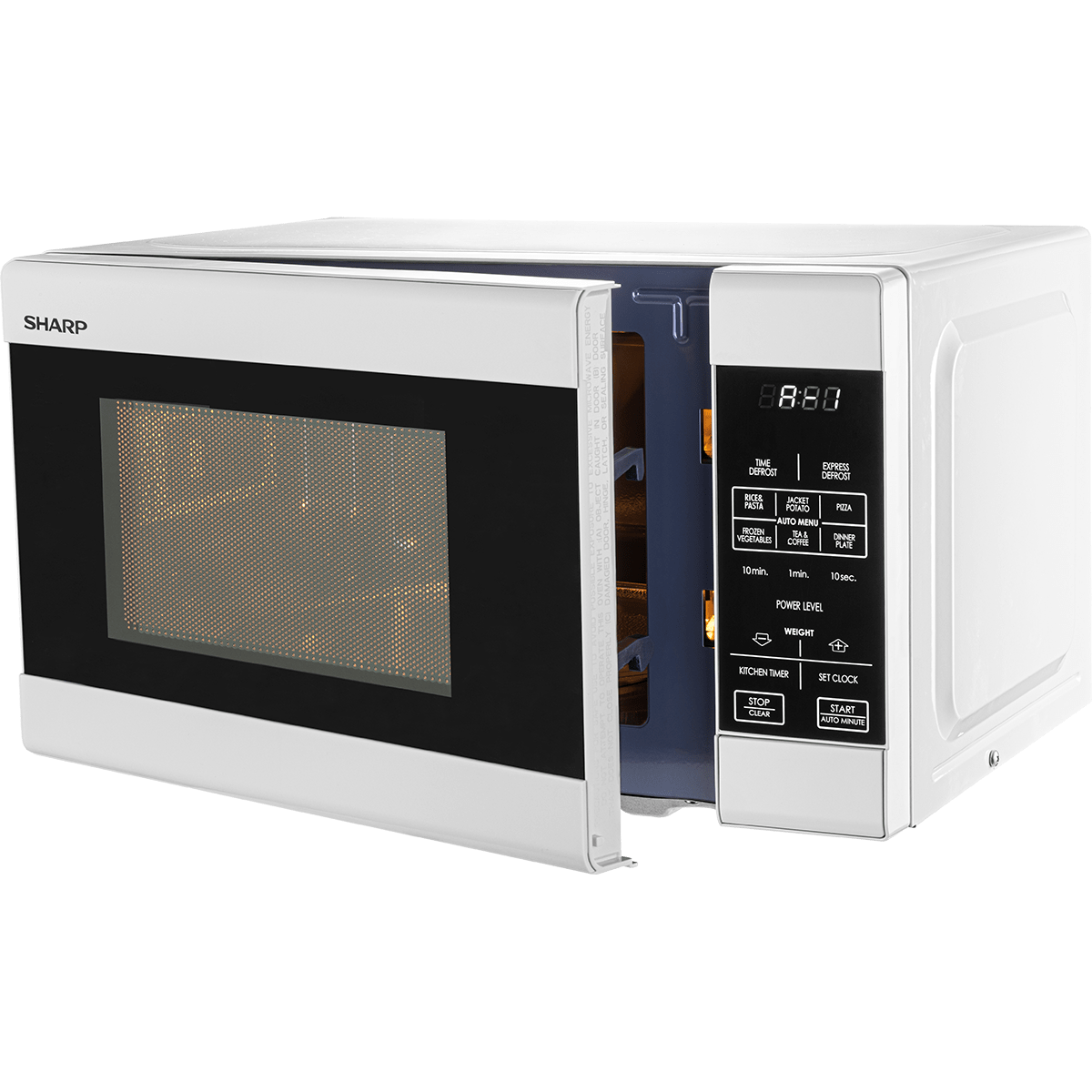 R211DW 20L Compact Microwave White Sharp Electronics