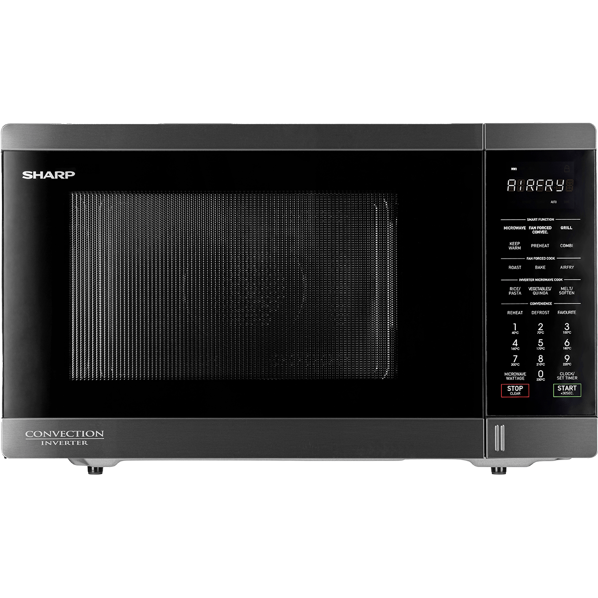 R321CAFBS 32L Inverter with Convection & Airfry Microwave Black Steel Sharp Electronics
