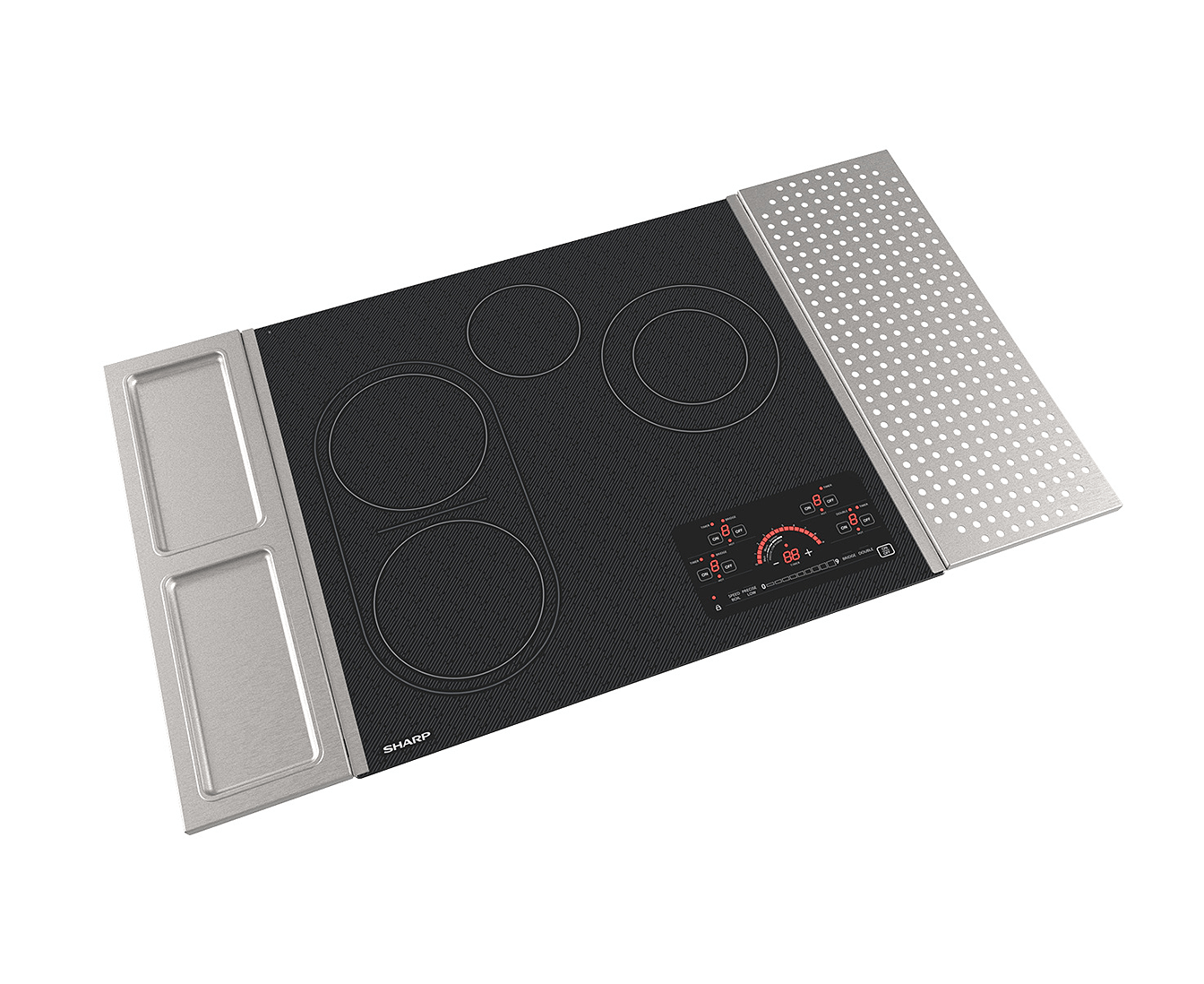 SCR2442FB SHARP Radiant Cooktop with Stainless Steel Accessories