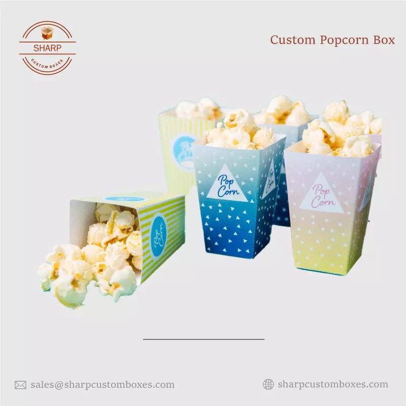 Custom Popcorn Boxes manufactured with FDA approved materials
