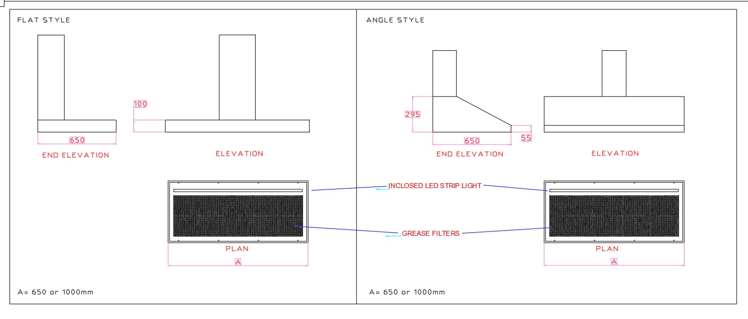 Domestic Range Hoods Sharp Edge