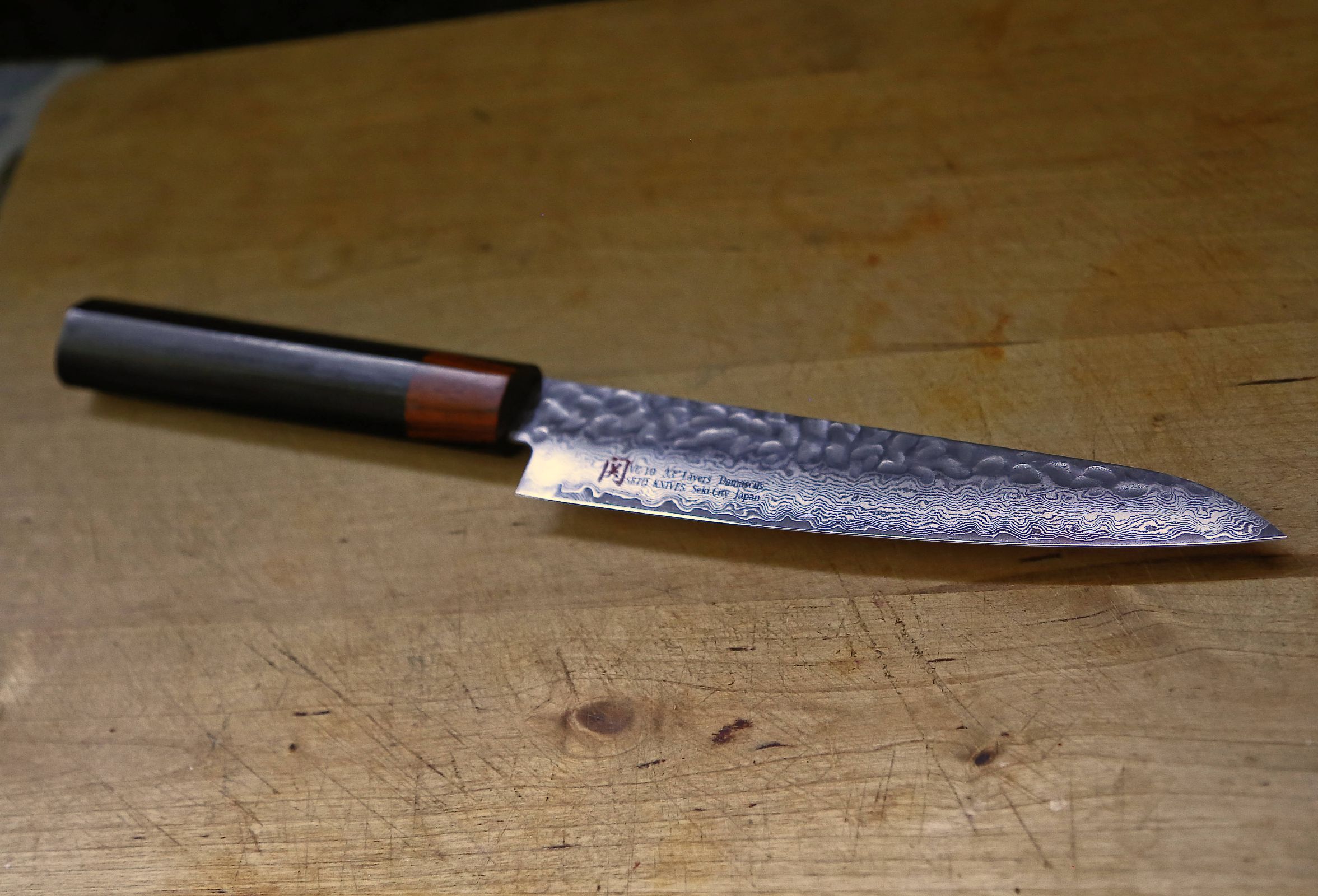 Japanese Seto Petty Knife, Damascus Steel, 33 layers Sharp Knife