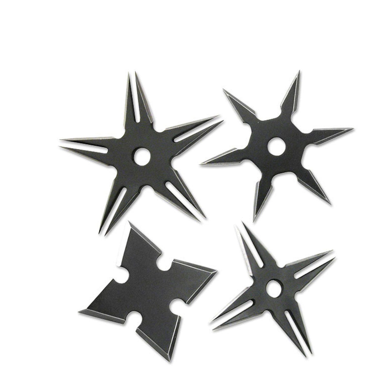 Perfect Point RC1084B 4 Piece Throwing Star Set Stainless Steel