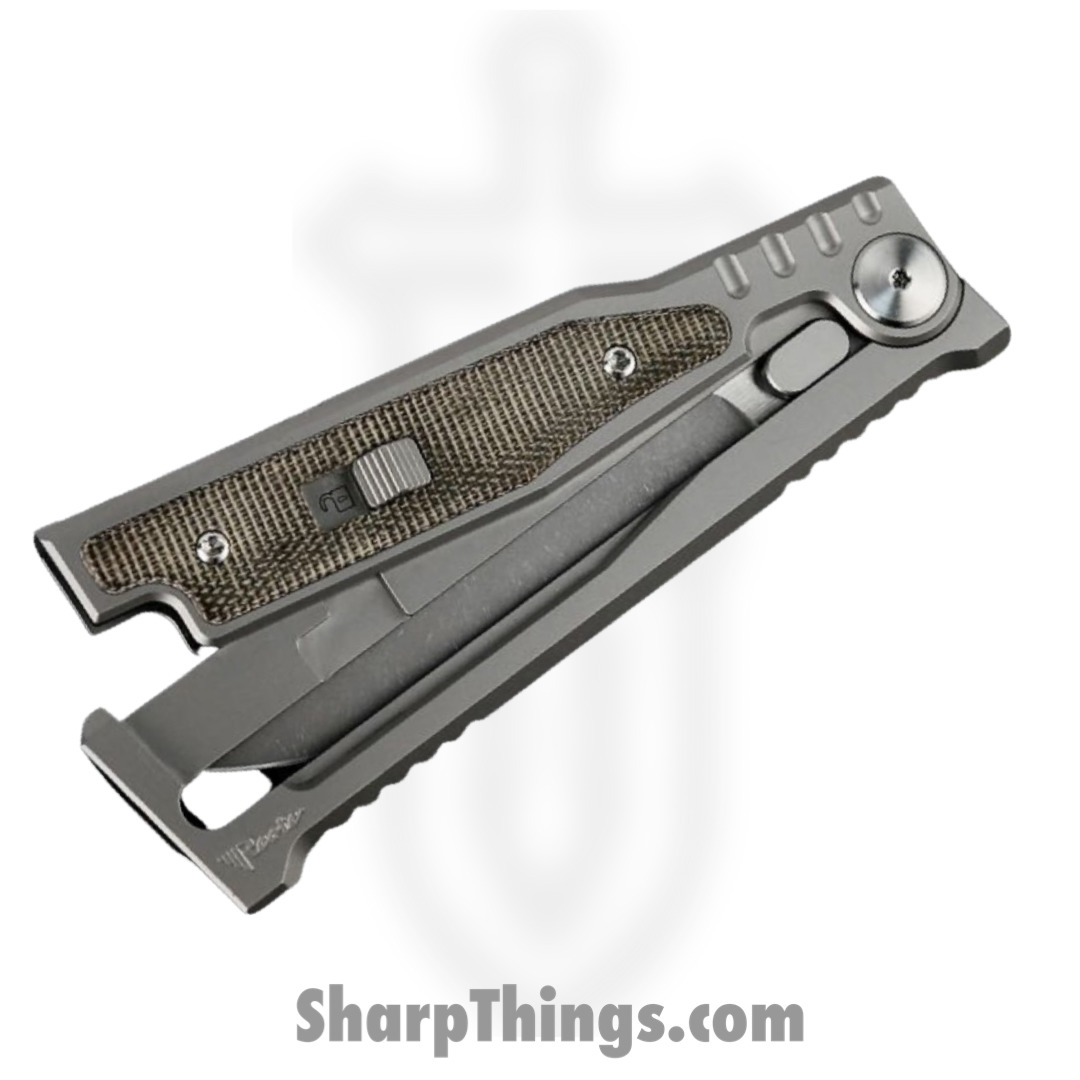 Reate EXOMDPMIGR EXOM OTF Gravity Knife Titanium w Micarta