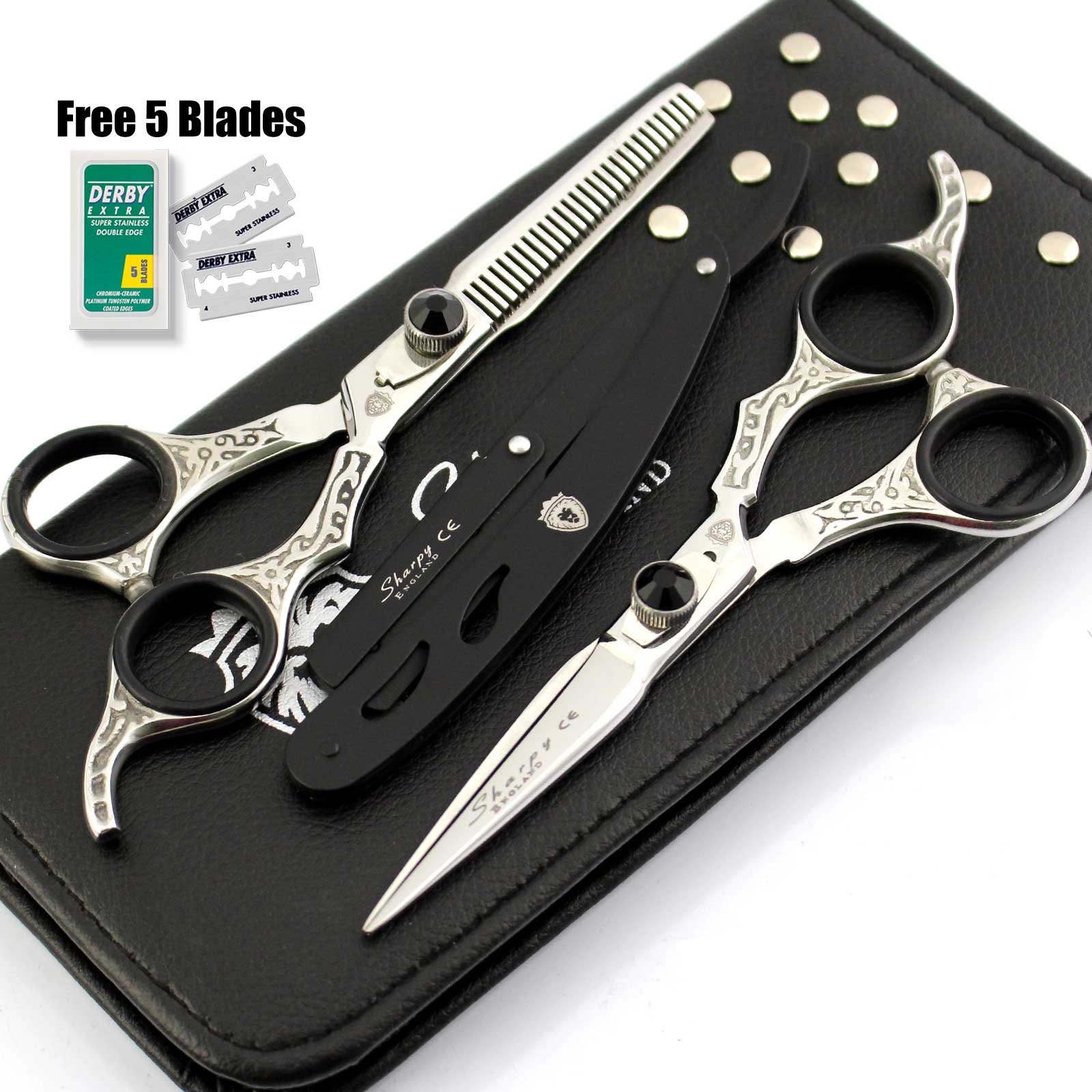 Barber Hairdressing Scissors Set 6.5" SB699 Sharpy England