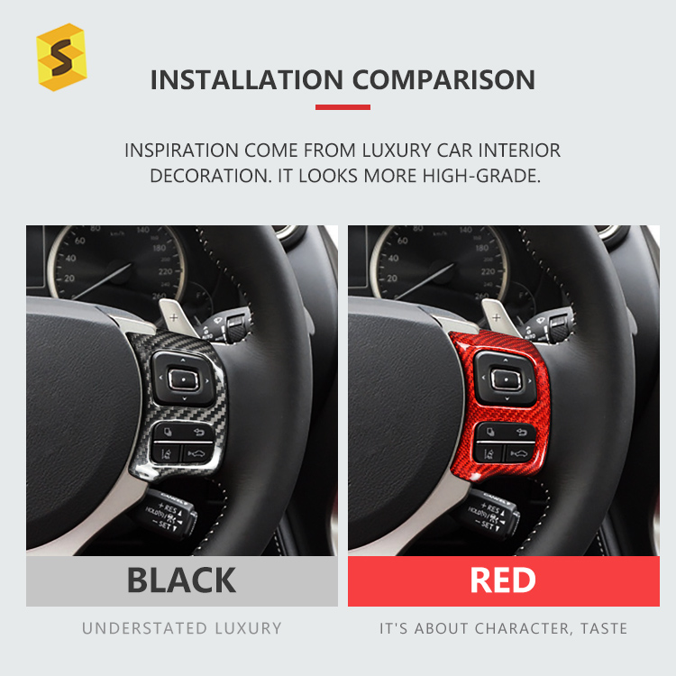 Lexus Carbon Fiber Car Steering Wheel Keyboard Frame For NX IS RC