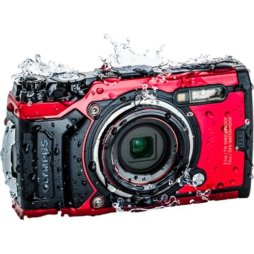 Olympus Tough TG6 Digital Camera (Red) (Free Lexar 64GB Memory Card