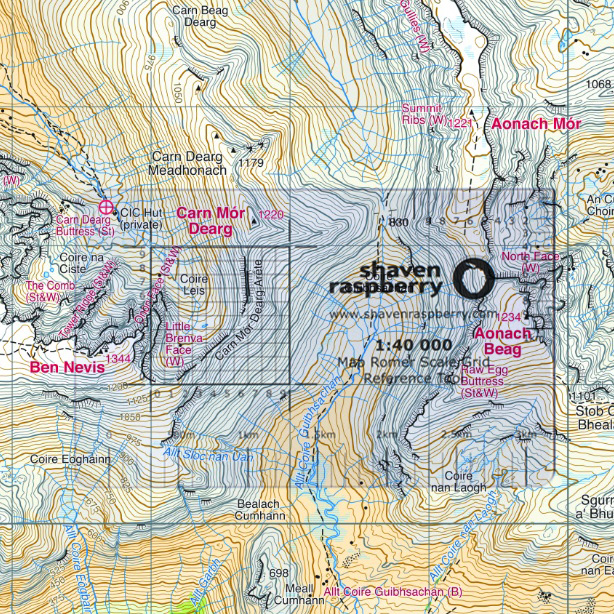 140 000 Grid Reference Tool Map Romer Scale for Harvey Maps Grid