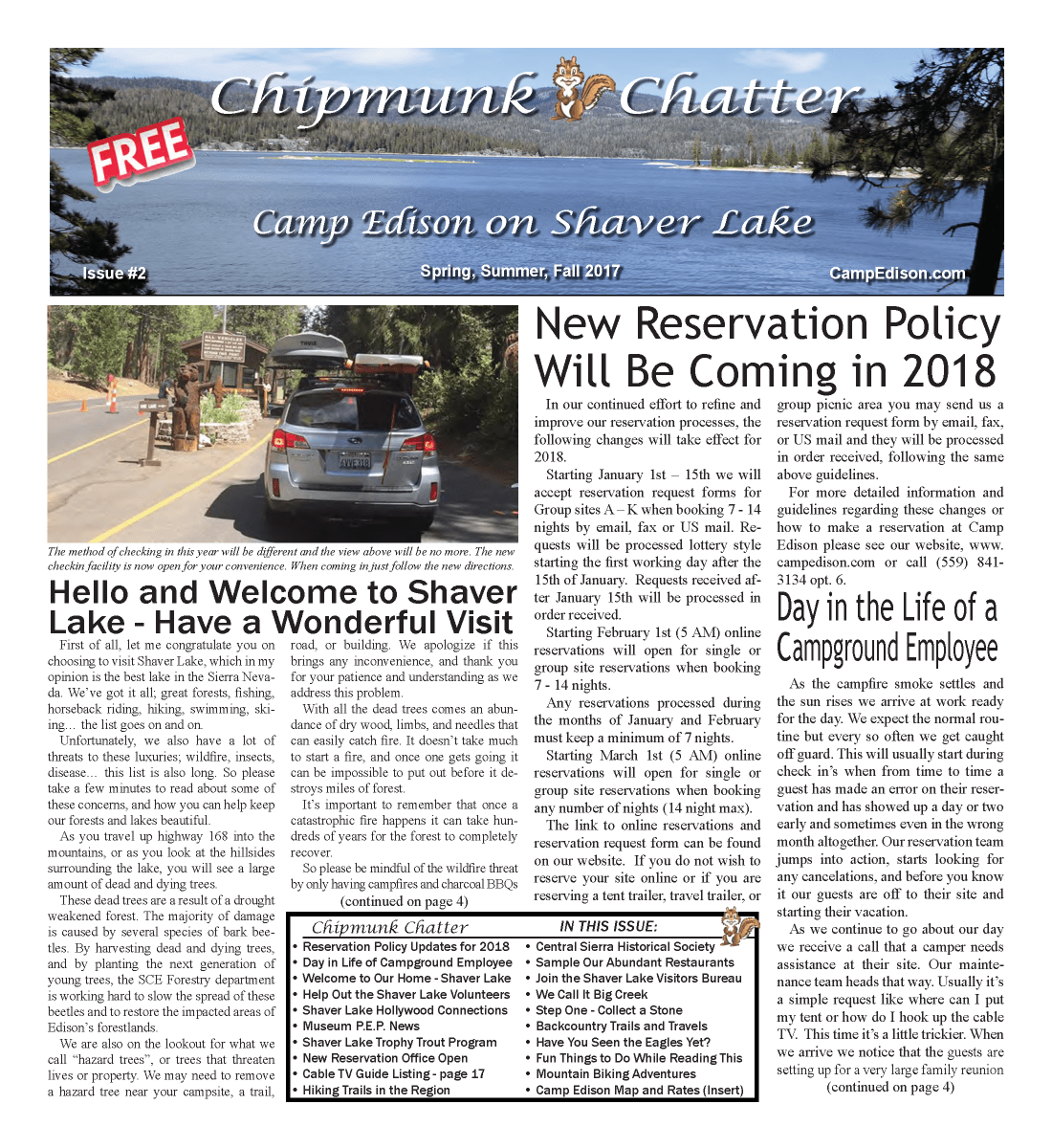 Editions The Shaver Lake Times