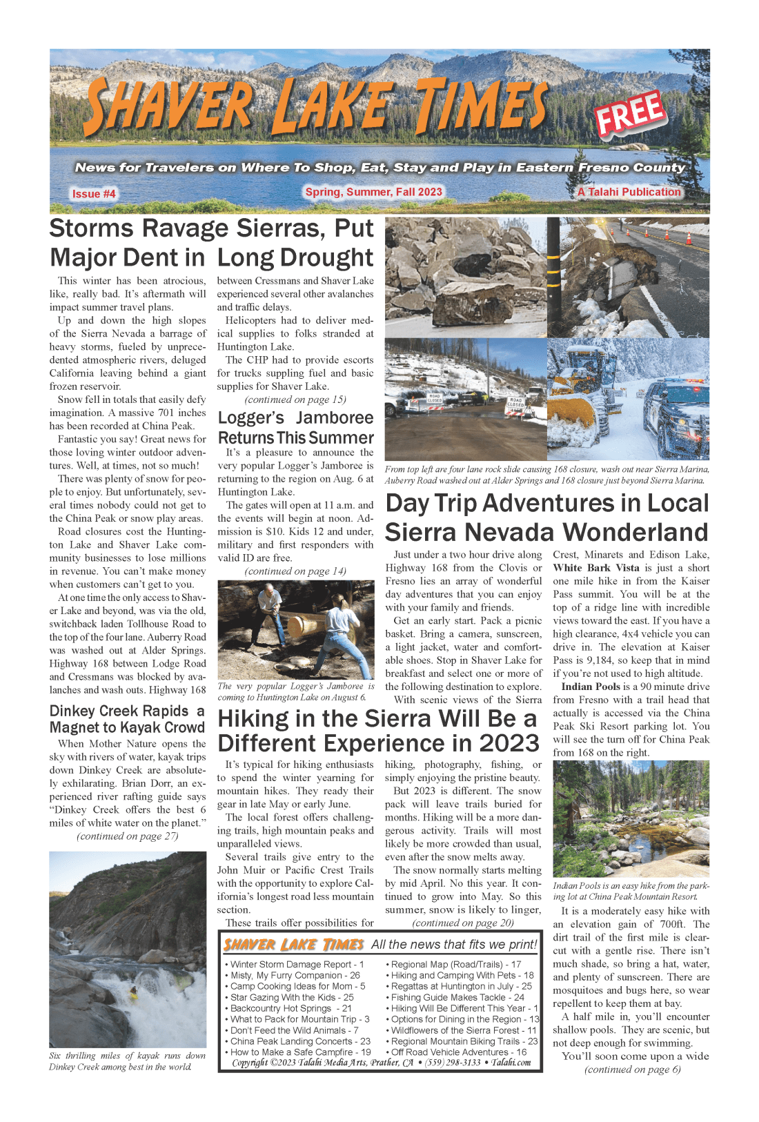 Editions The Shaver Lake Times