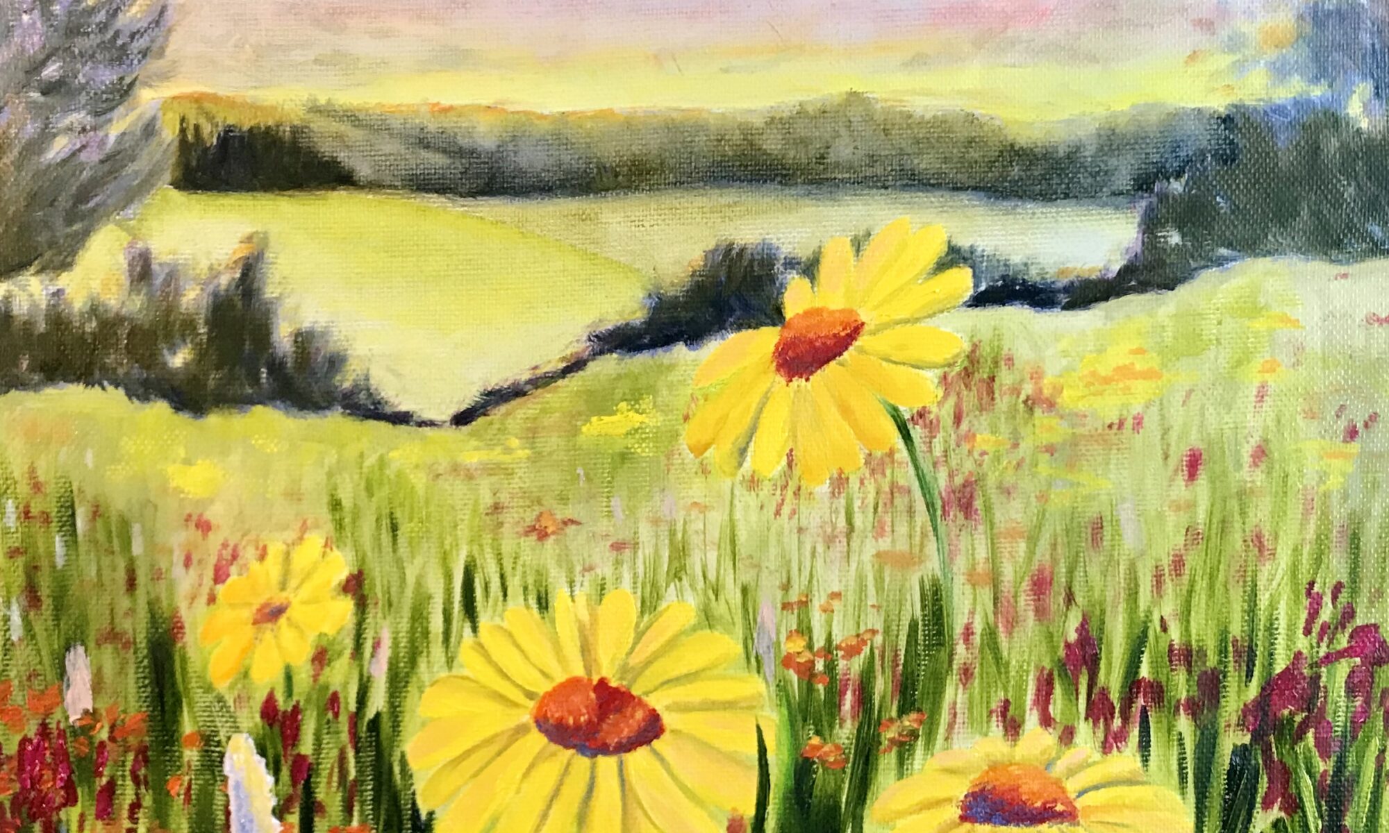 WILDFLOWERS oil on canvas original