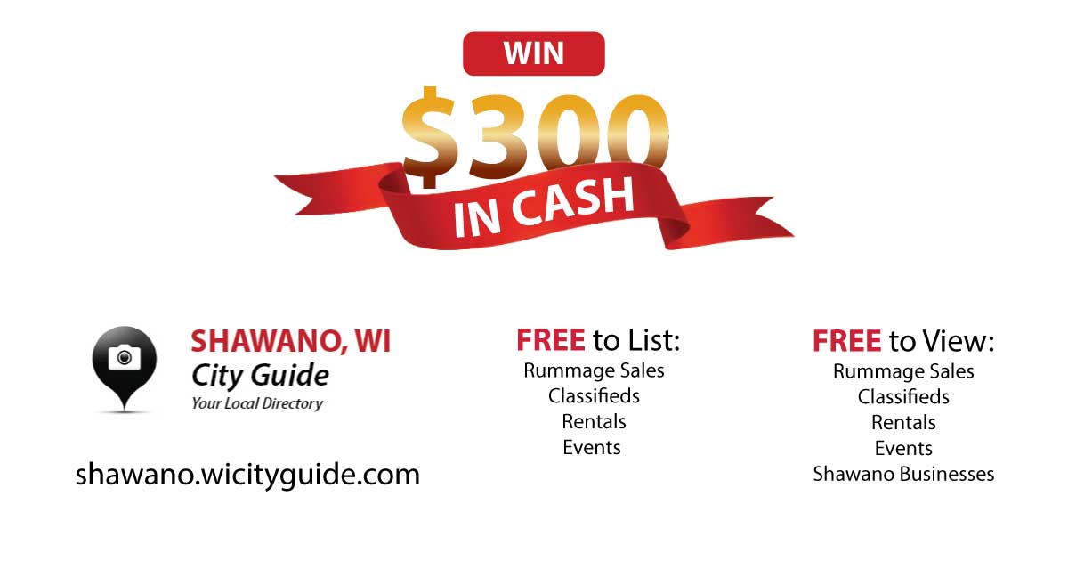 Shawano City Guide Rummage Sale Listings, Rentals, Classifieds
