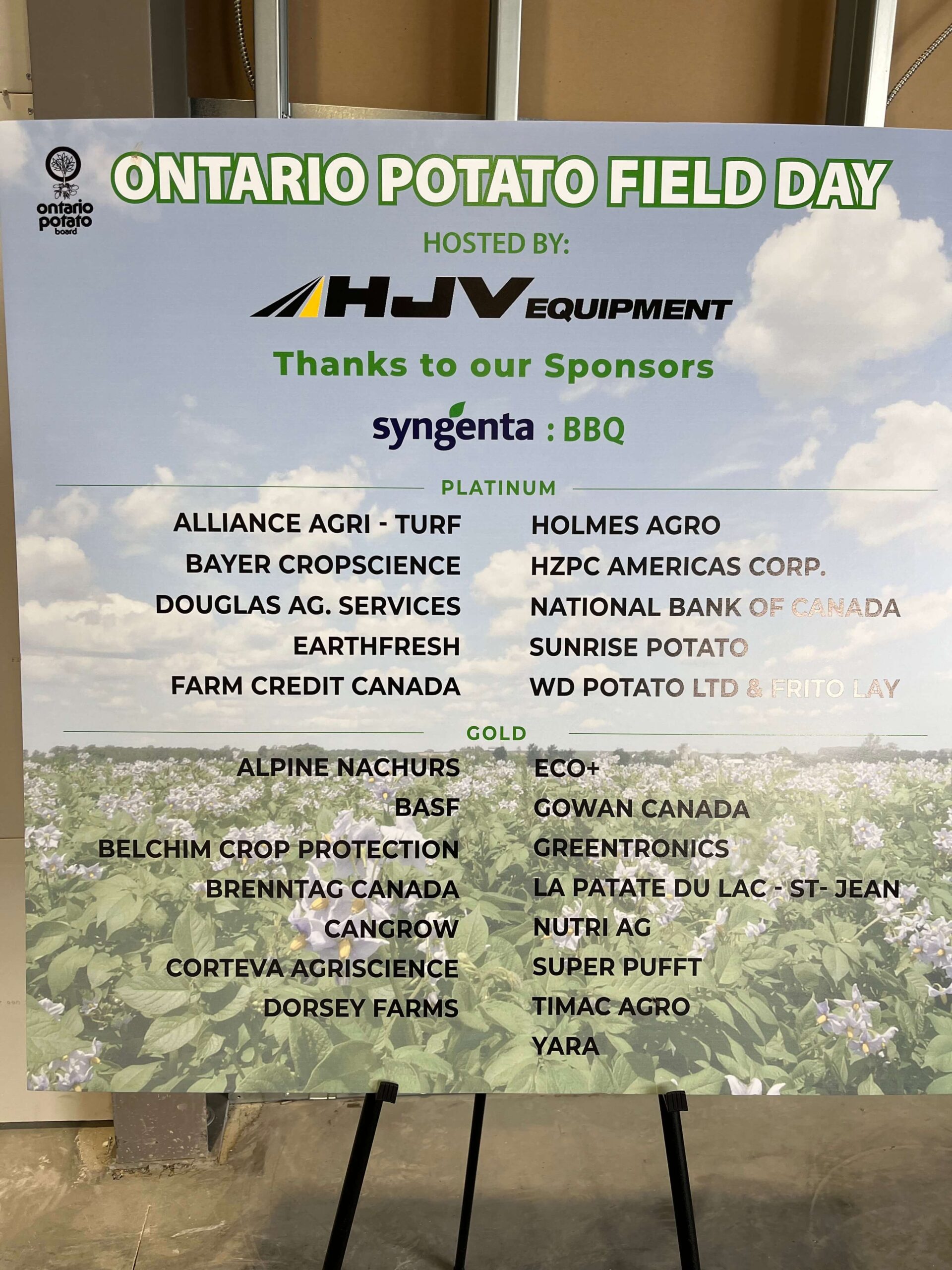 Ontario Potato Field Day Shaws Catering