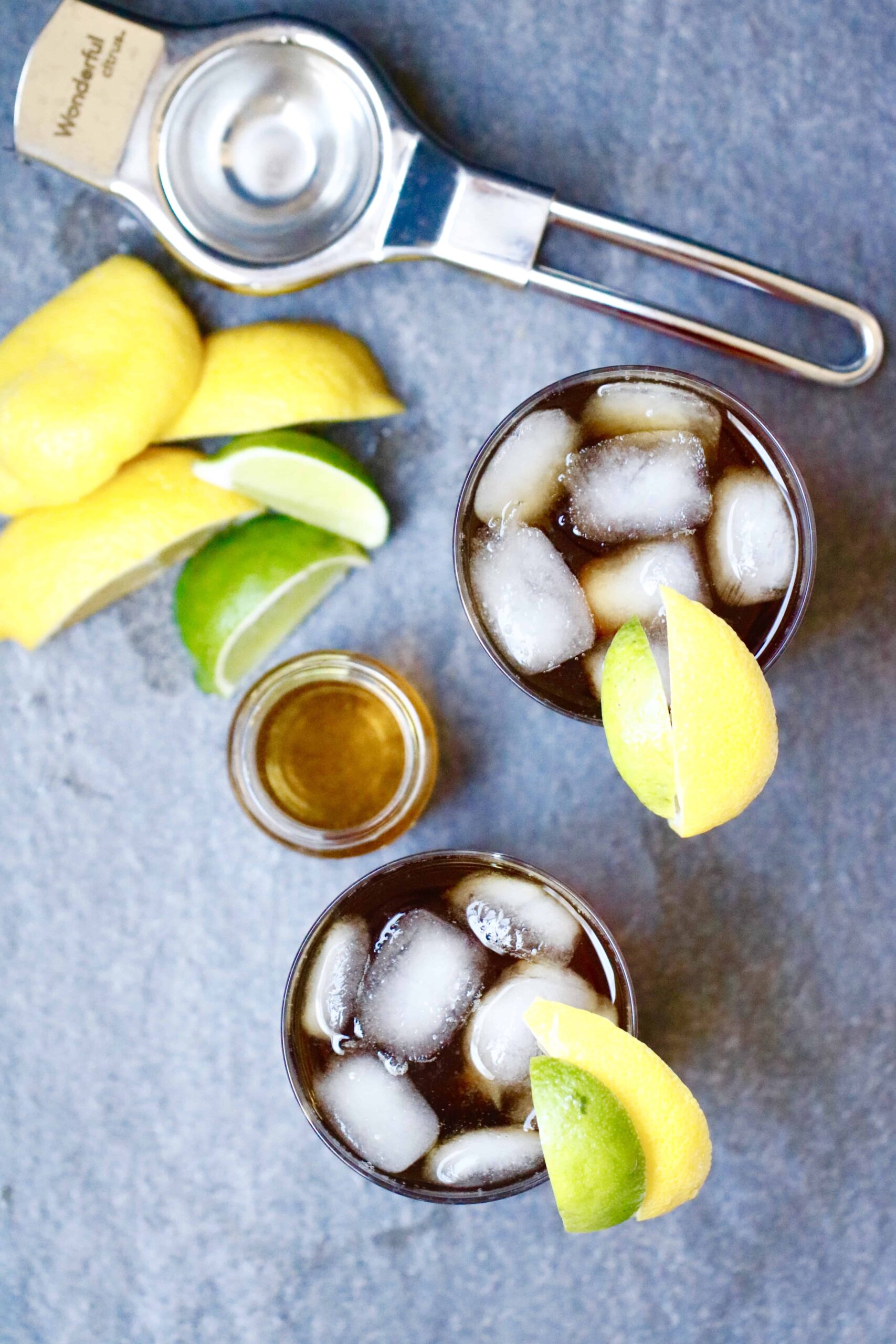 Bourbon Iced Tea with a LemonLime Splash, A Simple Summer Cocktail